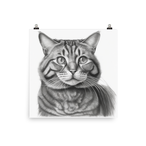 PugMug Custom Tabby Exotic Cat Poster