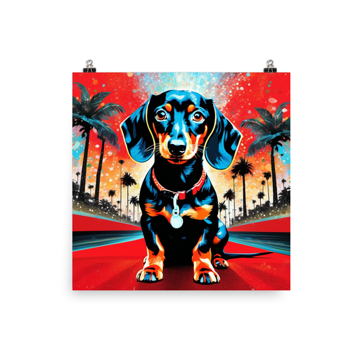 PugMug Custom Black Dachshund Poster