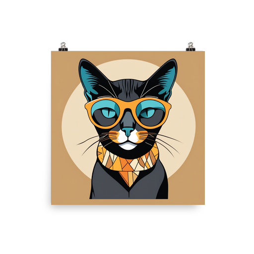 PugMug Custom Black Abyssinian Cat Poster