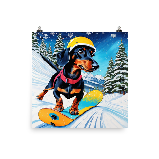 PugMug Custom Black Dachshund Poster