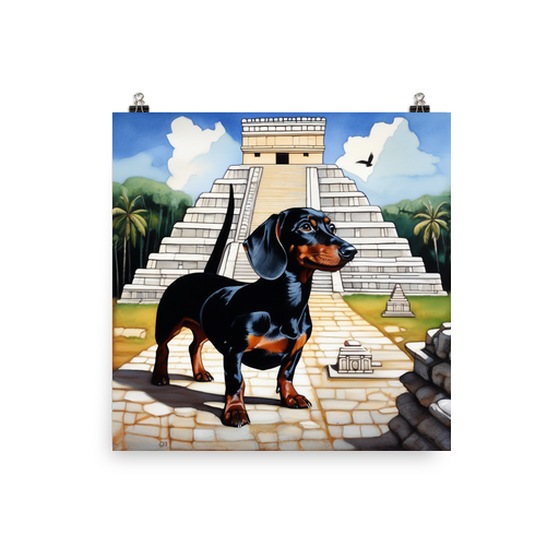 PugMug Custom Black Dachshund Poster