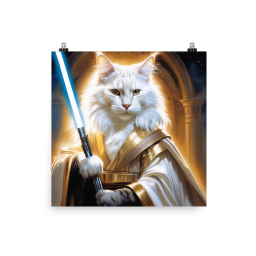 PugMug Custom White Maine Coon Cat Poster