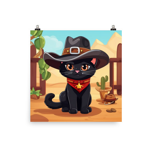 PugMug Custom Black Exotic Cat Poster