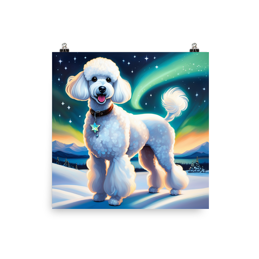 PugMug Custom White Poodle Poster