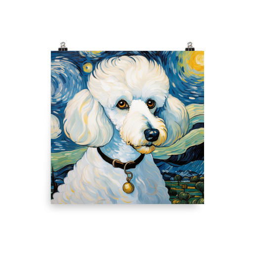 PugMug Custom White Poodle Poster