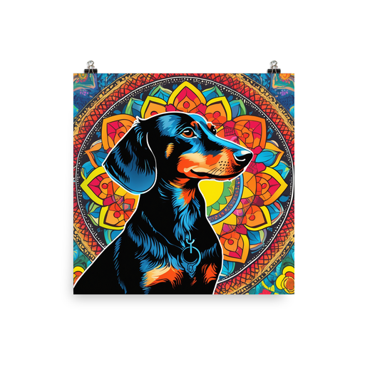 PugMug Custom Black Dachshund Poster