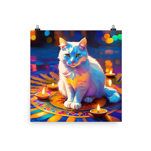 PugMug Custom White Companion Cat Poster