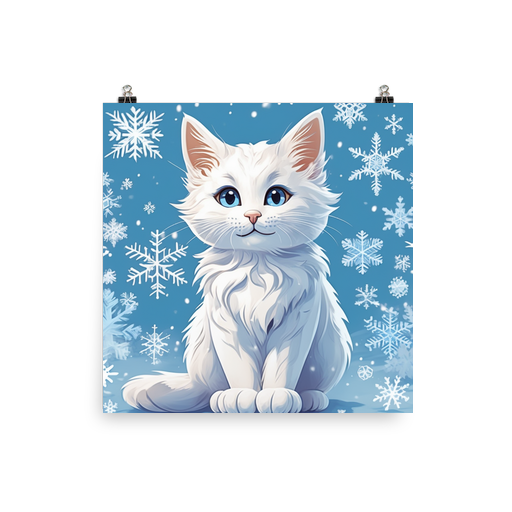 PugMug Custom White Companion Cat Poster