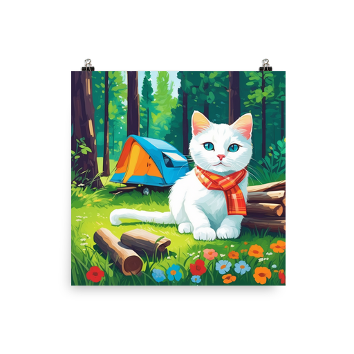 PugMug Custom White Companion Cat Poster