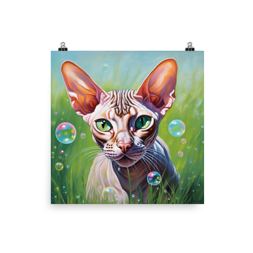 PugMug Custom Tabby Sphynx Cat Poster