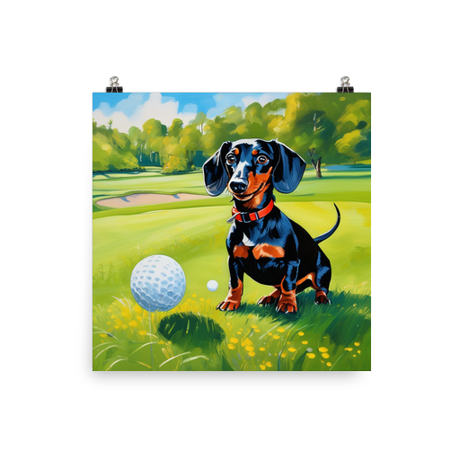 PugMug Custom Black Dachshund Poster