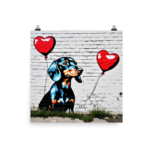 PugMug Custom Black Dachshund Poster