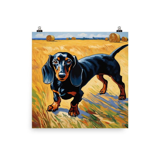 PugMug Custom Black Dachshund Poster