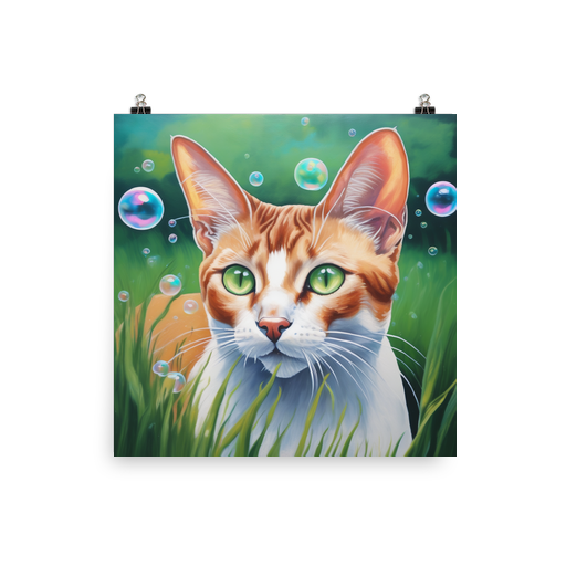 PugMug Custom White Abyssinian Cat Poster