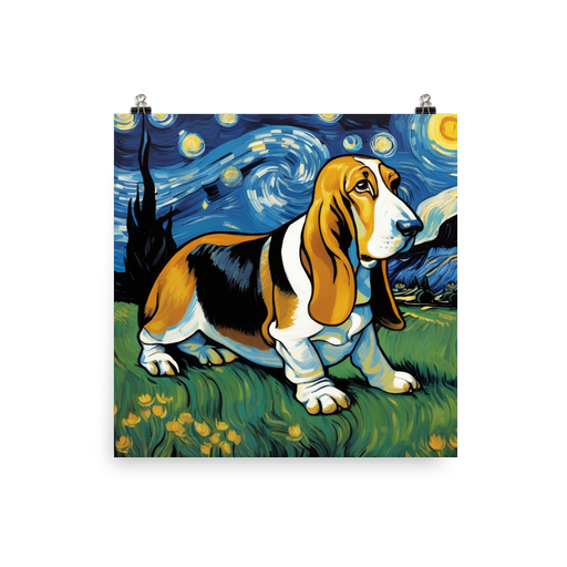 PugMug Custom Basset Hound Poster