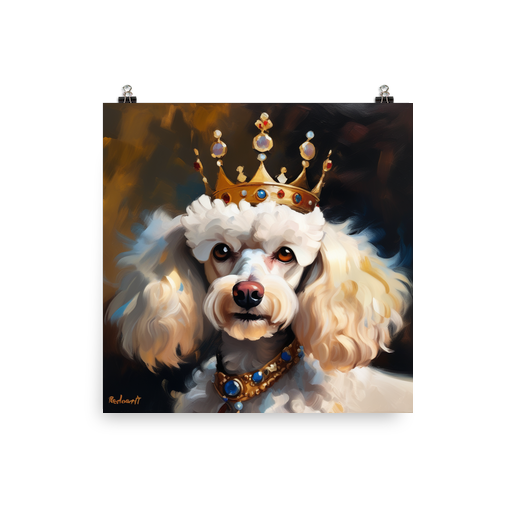 PugMug Custom White Poodle Poster