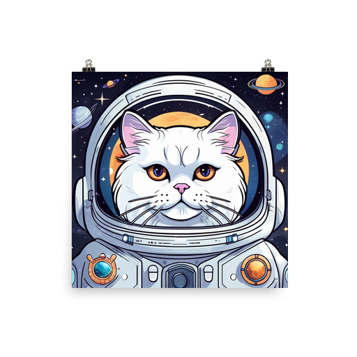 PugMug Custom White Persian Cat Poster