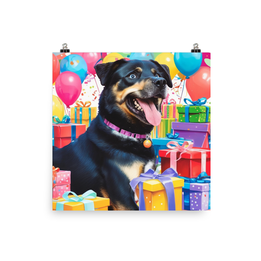 PugMug Custom Blue Poster