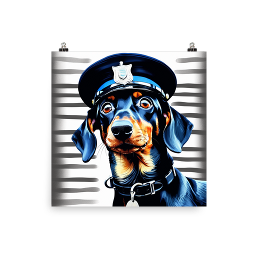 PugMug Custom Black Dachshund Poster