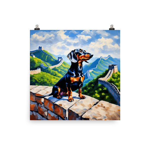 PugMug Custom Black Dachshund Poster