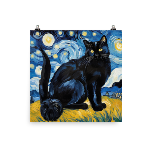 PugMug Custom Black Ragdoll Cat Poster