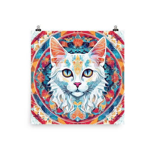 PugMug Custom White Companion Cat Poster