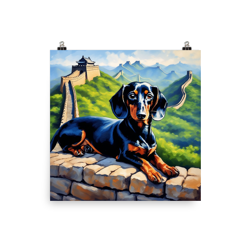 PugMug Custom Black Dachshund Poster