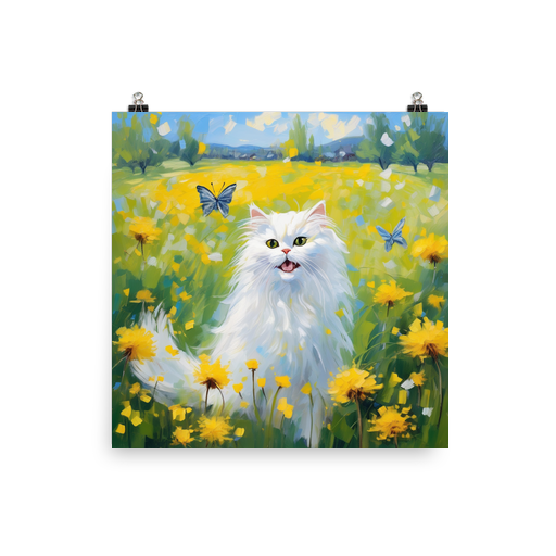PugMug Custom White Persian Cat Poster