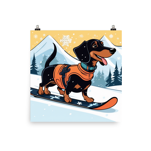 PugMug Custom Black Dachshund Poster