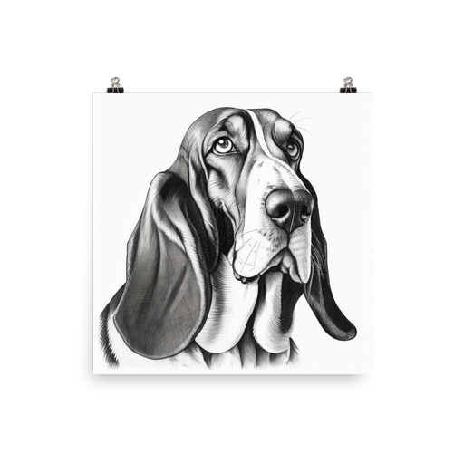 PugMug Custom Basset Hound Poster