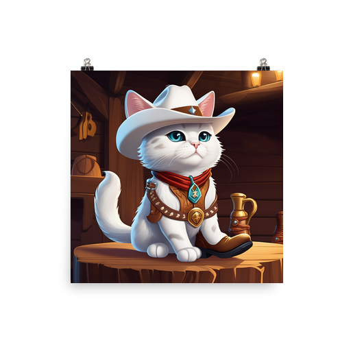 PugMug Custom White Exotic Cat Poster