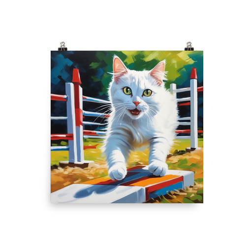 PugMug Custom White Companion Cat Poster