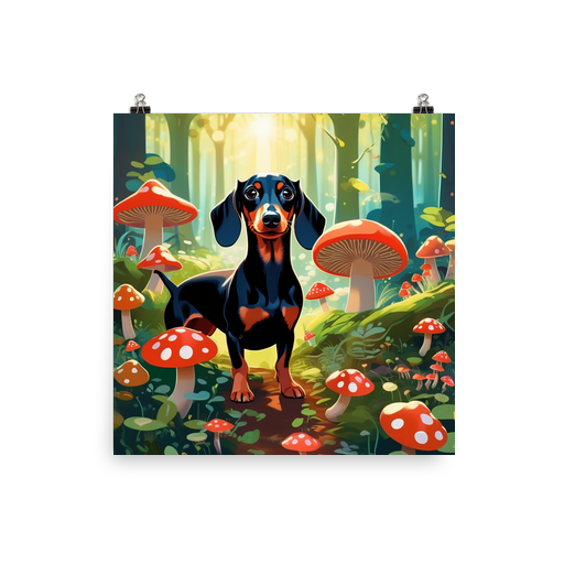 PugMug Custom Black Dachshund Poster