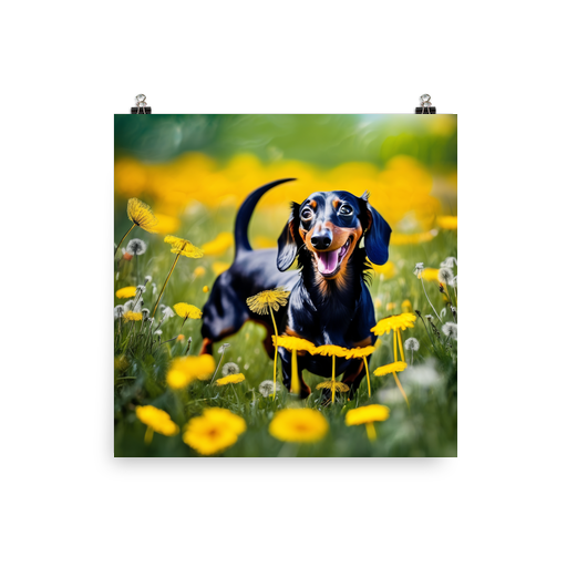 PugMug Custom Black Dachshund Poster