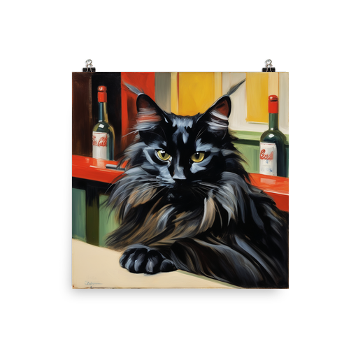 PugMug Custom Black Maine Coon Cat Poster