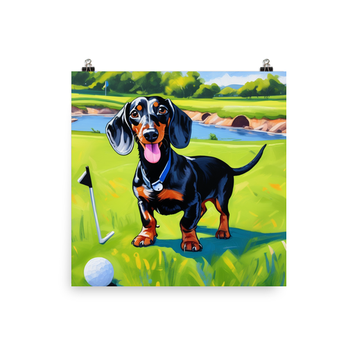 PugMug Custom Black Dachshund Poster