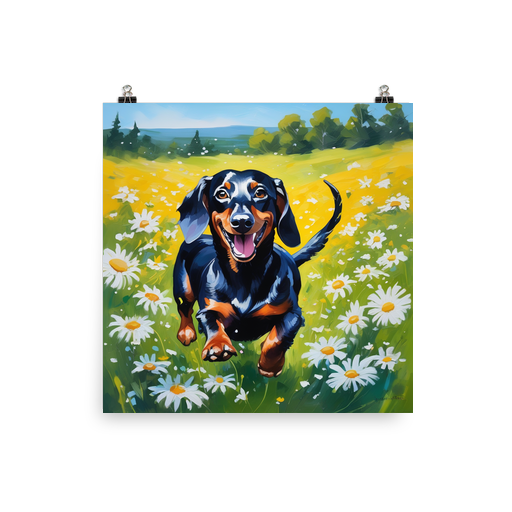 PugMug Custom Black Dachshund Poster