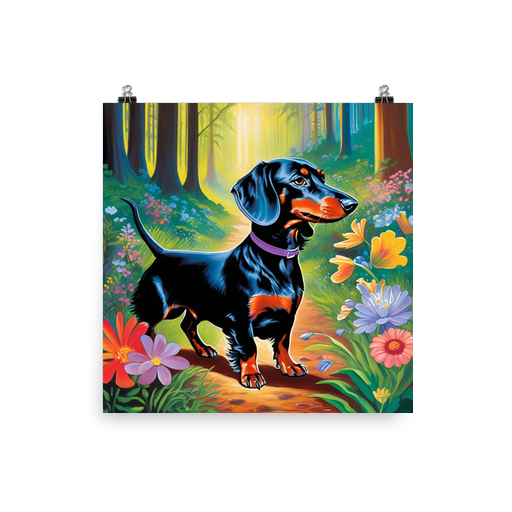 PugMug Custom Black Dachshund Poster