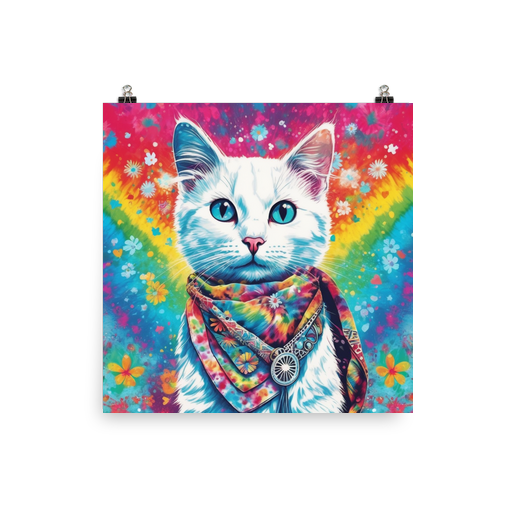 PugMug Custom White Companion Cat Poster