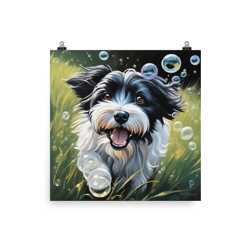 PugMug Custom Black-and-white Havanese Dog Poster
