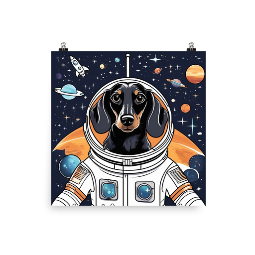 PugMug Custom Black Dachshund Poster