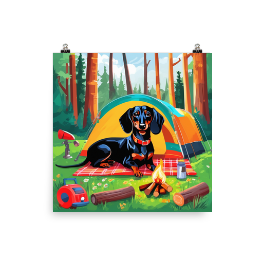 PugMug Custom Black Dachshund Poster