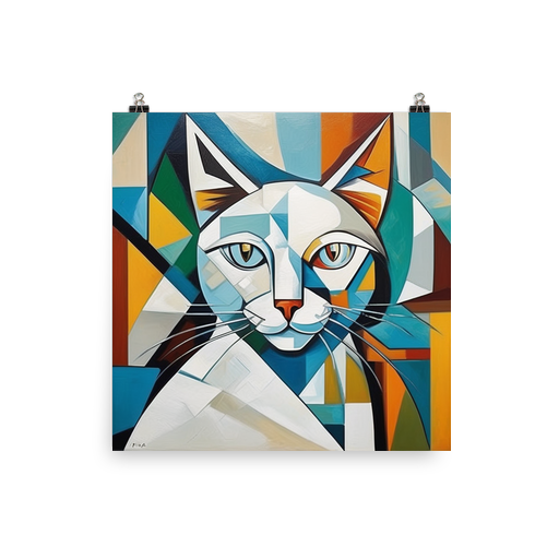 PugMug Custom White Companion Cat Poster