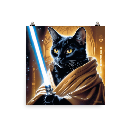 PugMug Custom Black Companion Cat Poster