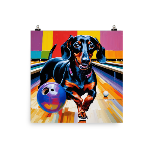 PugMug Custom Black Dachshund Poster