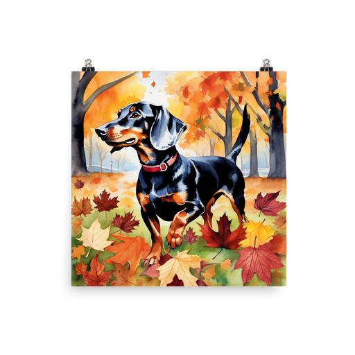 PugMug Custom Black Dachshund Poster