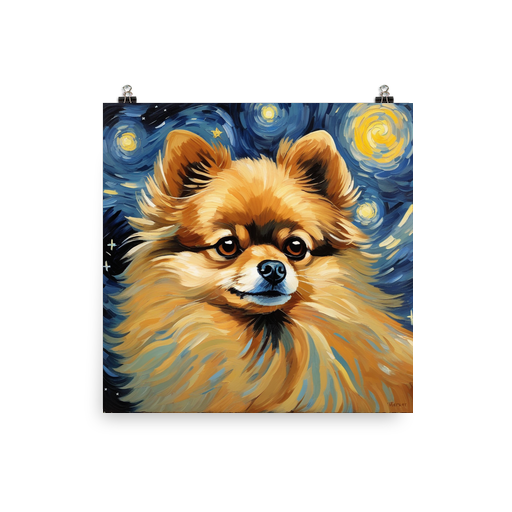 PugMug Custom Tan Pomeranian Poster