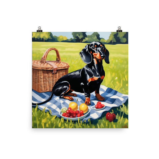 PugMug Custom Black Dachshund Poster