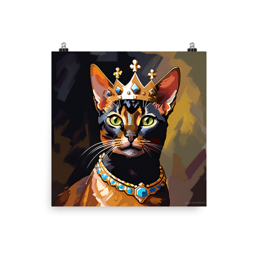 PugMug Custom Black Abyssinian Cat Poster