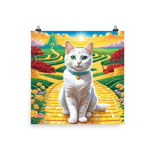 PugMug Custom White Companion Cat Poster